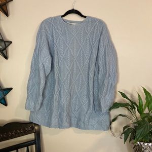 Eddie Bauer blue grey knit sweater